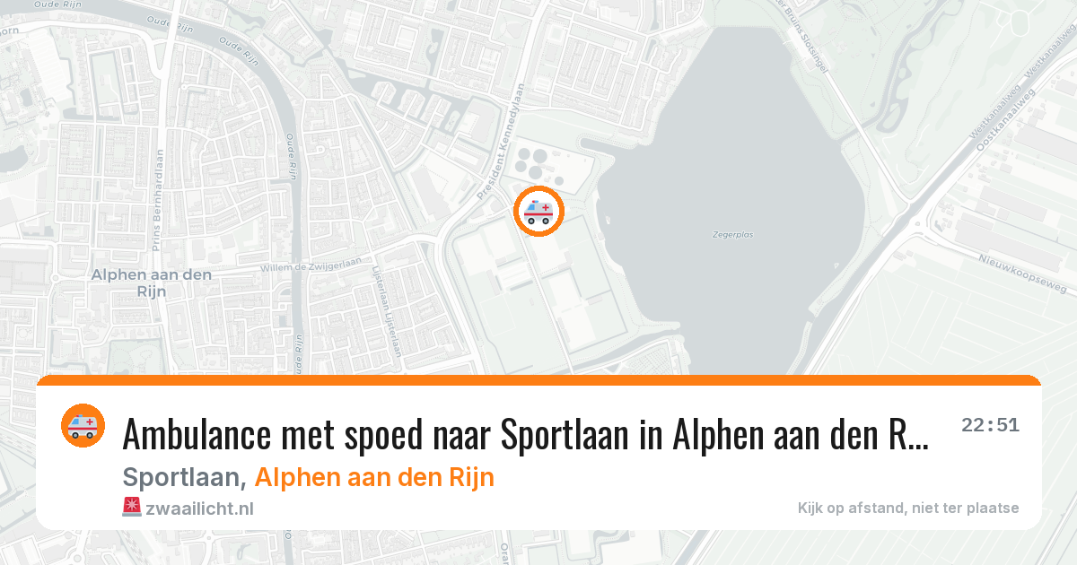 Ambulance met spoed naar Sportlaan in Alphen aan den Rijn — 5 jun 2026