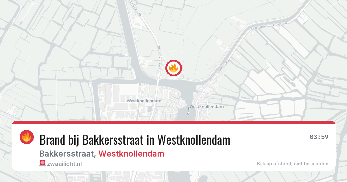 Brand bij Bakkersstraat in Westknollendam — 1 jun 2026