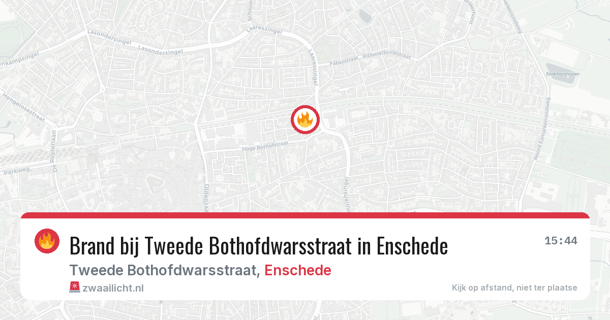Brand bij Tweede Bothofdwarsstraat in Enschede — 27 jun 2026