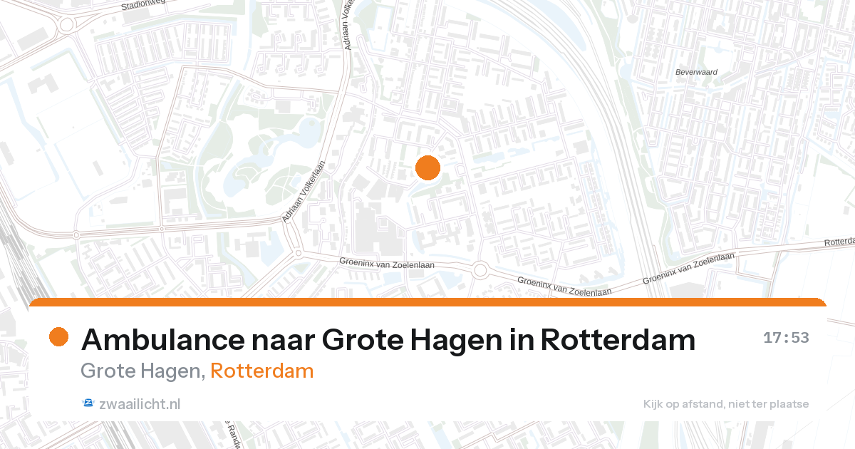 Ambulance naar Grote Hagen in Rotterdam — 26 aug 2026