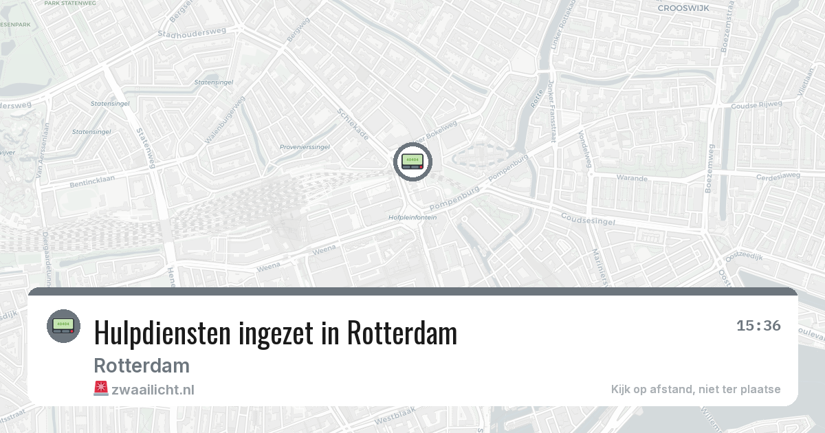 Hulpdiensten ingezet in Rotterdam — 15 mei 2026 | 🚨 Zwaailicht.nl