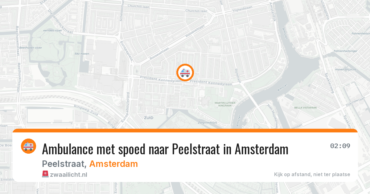 Ambulance met spoed naar Peelstraat in Amsterdam — 12 jun 2026