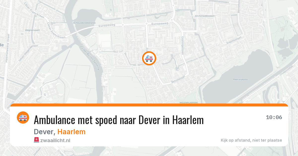 Ambulance met spoed naar Dever in Haarlem — 17 mei 2026