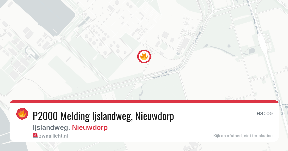P2000 Melding Ijslandweg, Nieuwdorp — 4 feb 2026