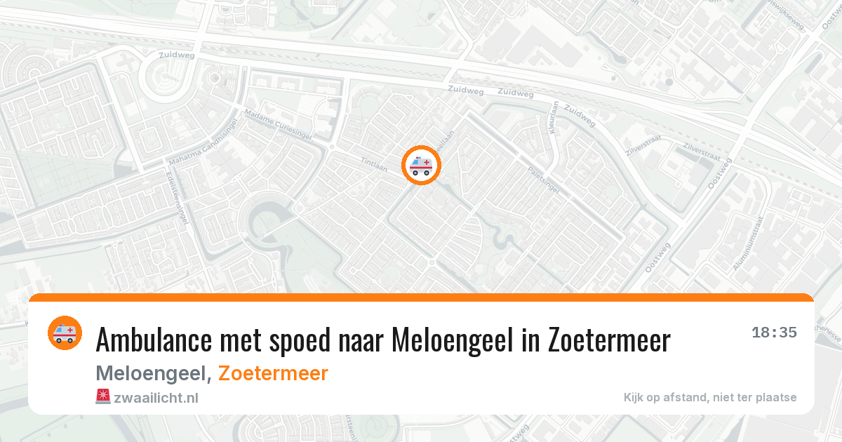 Ambulance met spoed naar Meloengeel in Zoetermeer — 5 aug 2026