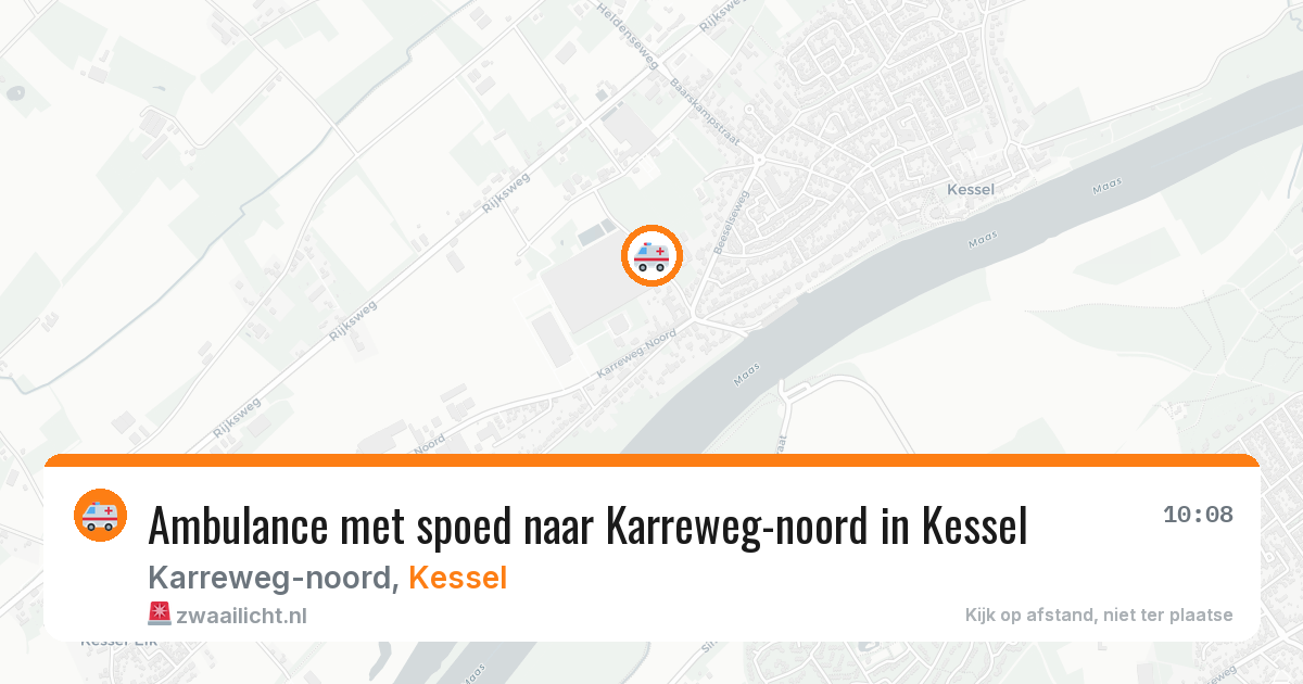 Ambulance met spoed naar Karreweg-noord in Kessel — 25 jul 2026
