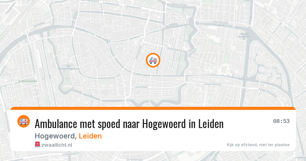 Ambulance met spoed naar Hogewoerd in Leiden — 11 mei 2026