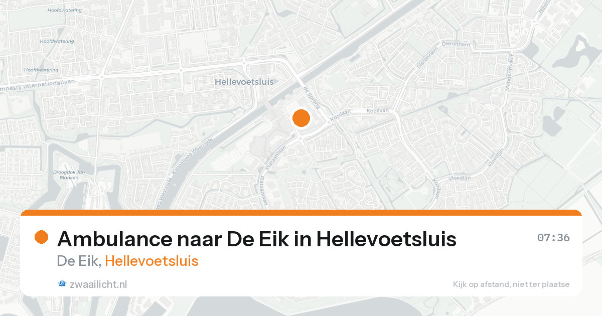 Ambulance naar De Eik in Hellevoetsluis — 31 jan 2026