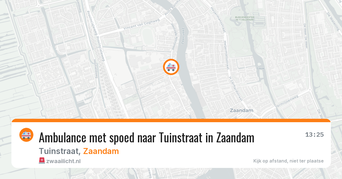 Ambulance met spoed naar Tuinstraat in Zaandam — 9 feb 2026