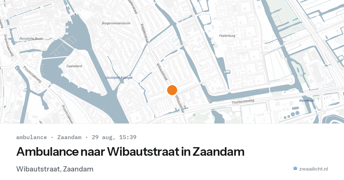 Ambulance naar Wibautstraat in Zaandam — 29 aug 2026