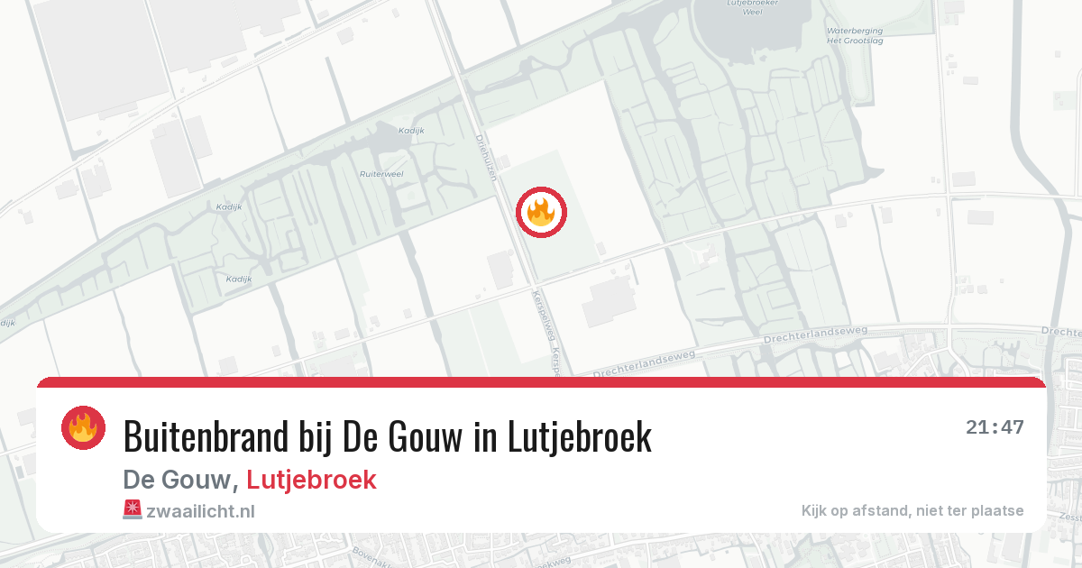 Buitenbrand bij De Gouw in Lutjebroek — 2 aug 2026