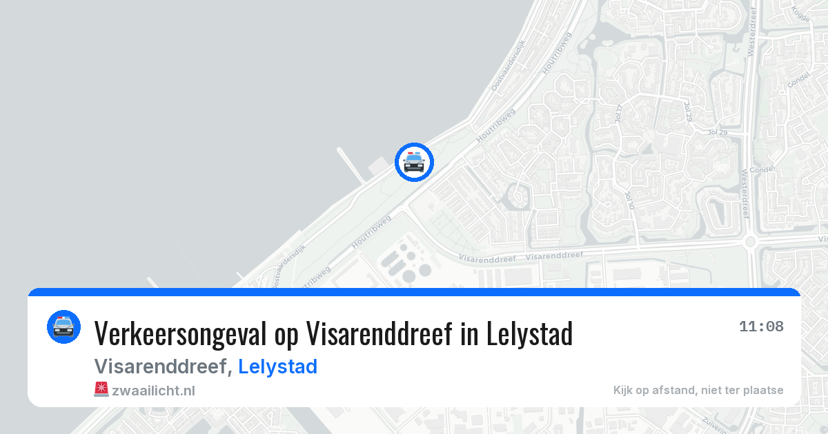 Verkeersongeval op Visarenddreef in Lelystad — 12 feb 2026