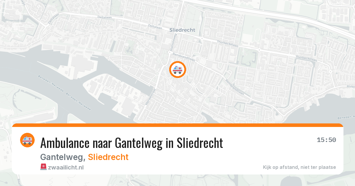 Ambulance naar Gantelweg in Sliedrecht — 5 jun 2026