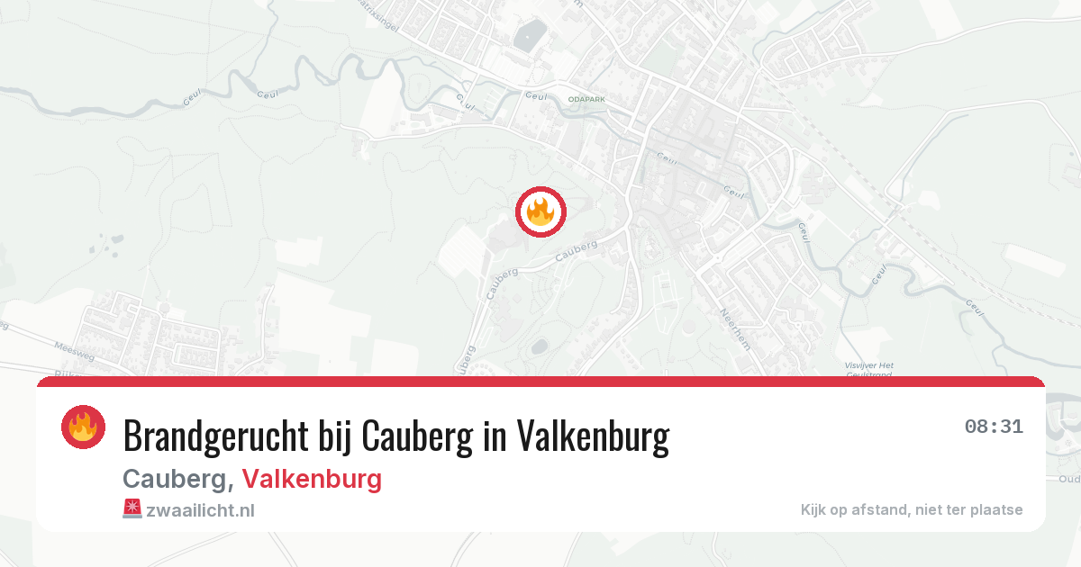 Brandgerucht bij Cauberg in Valkenburg — 6 mei 2026