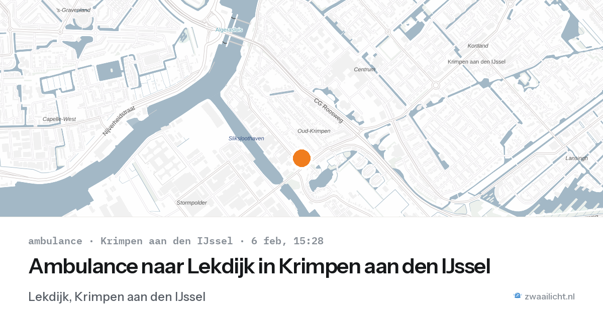 Ambulance naar Lekdijk in Krimpen aan den IJssel — 6 feb 2026