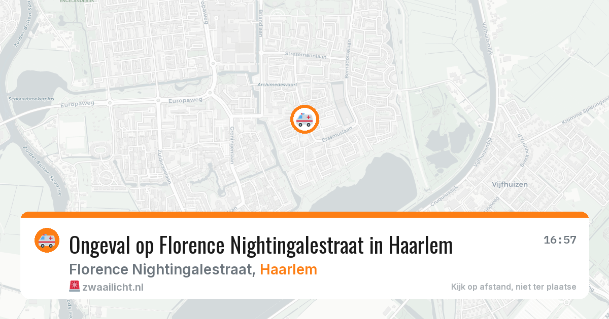 Ongeval op Florence Nightingalestraat in Haarlem — 17 mrt 2026