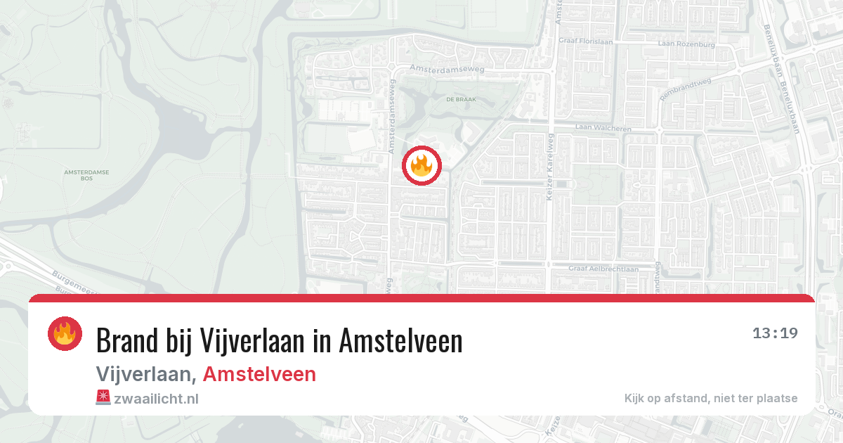 Brand bij Vijverlaan in Amstelveen — 5 mei 2026