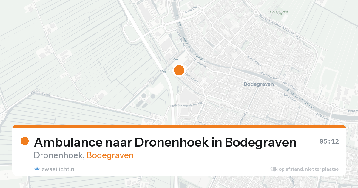 Ambulance naar Dronenhoek in Bodegraven — 21 aug 2026