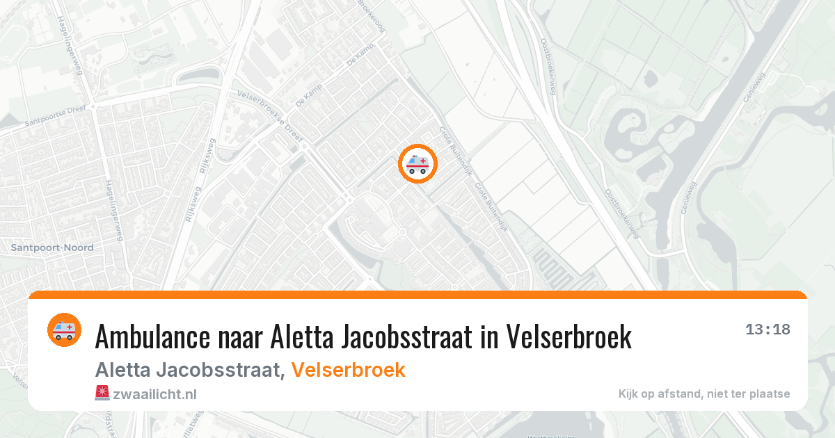 Ambulance naar Aletta Jacobsstraat in Velserbroek — 20 mrt 2026