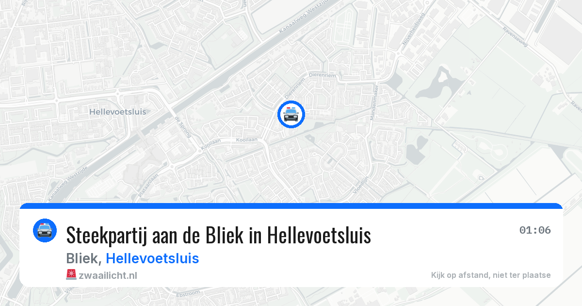 Steekpartij aan de Bliek in Hellevoetsluis — 9 aug 2026
