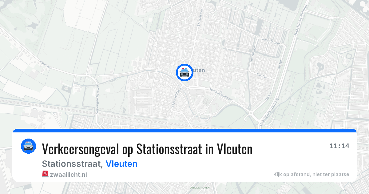 Verkeersongeval op Stationsstraat in Vleuten — 19 jun 2026