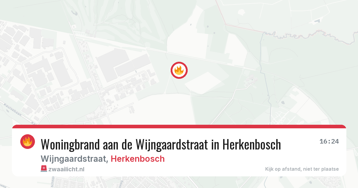 Woningbrand aan de Wijngaardstraat in Herkenbosch — 28 mrt 2026