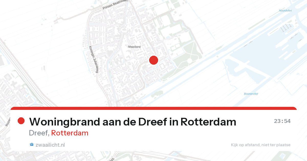 Woningbrand aan de Dreef in Rotterdam — 26 aug 2026