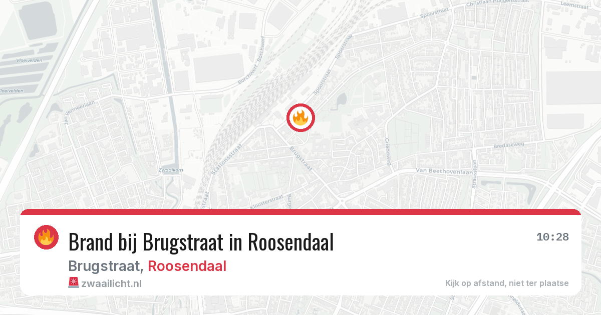 Brand bij Brugstraat in Roosendaal — 16 jul 2026