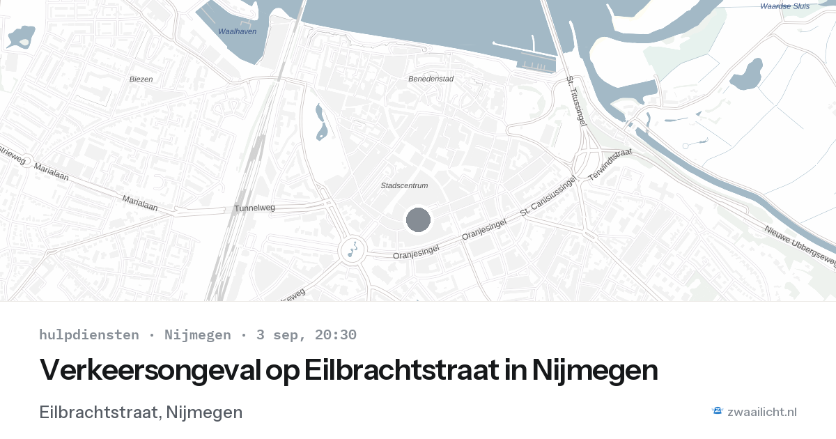 Verkeersongeval op Eilbrachtstraat in Nijmegen — 3 sep 2026