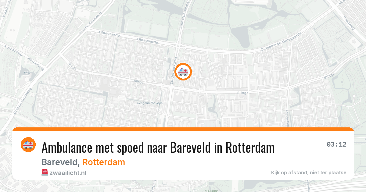 Ambulance met spoed naar Bareveld in Rotterdam — 17 jul 2026