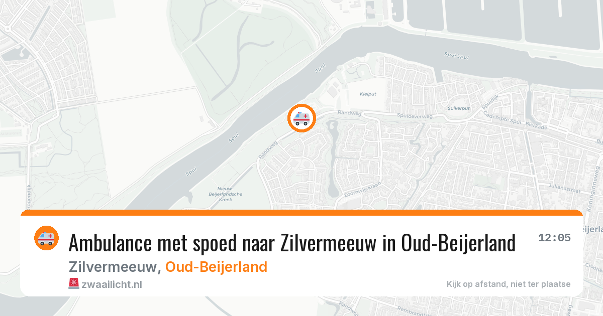 Ambulance met spoed naar Zilvermeeuw in Oud-Beijerland — 7 jun 2026