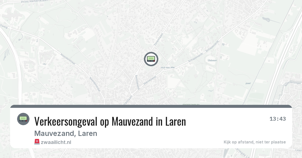 Verkeersongeval op Mauvezand in Laren — 6 mrt 2026