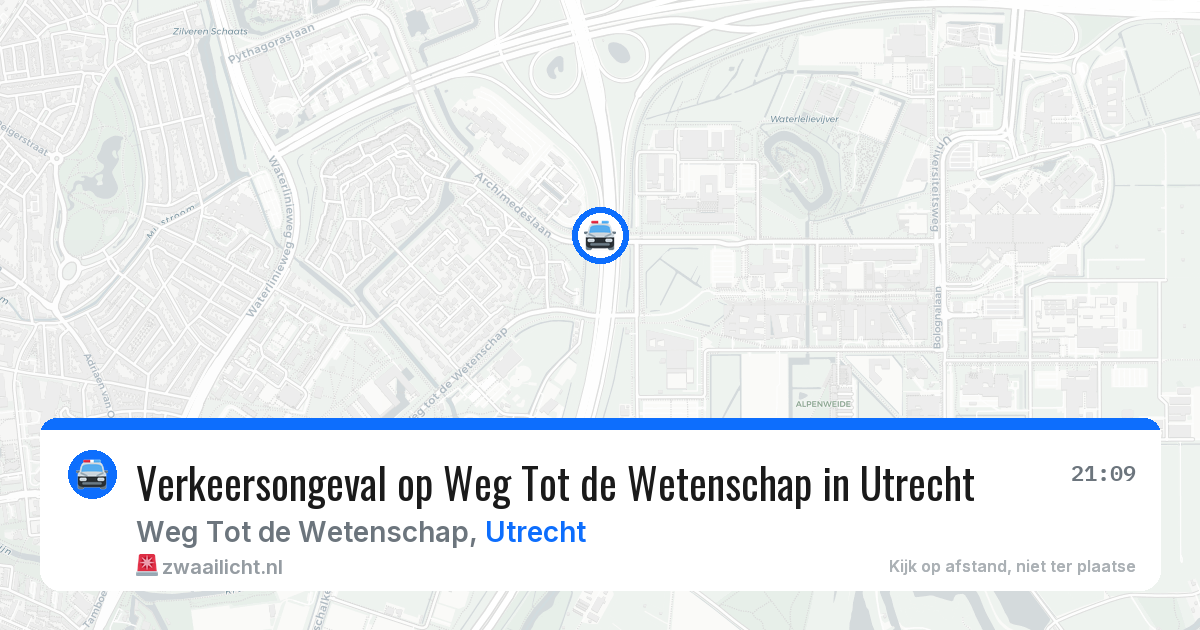 Verkeersongeval op Weg Tot de Wetenschap in Utrecht — 28 jul 2026