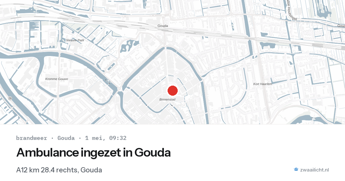 Ambulance ingezet in Gouda — 1 mei 2026