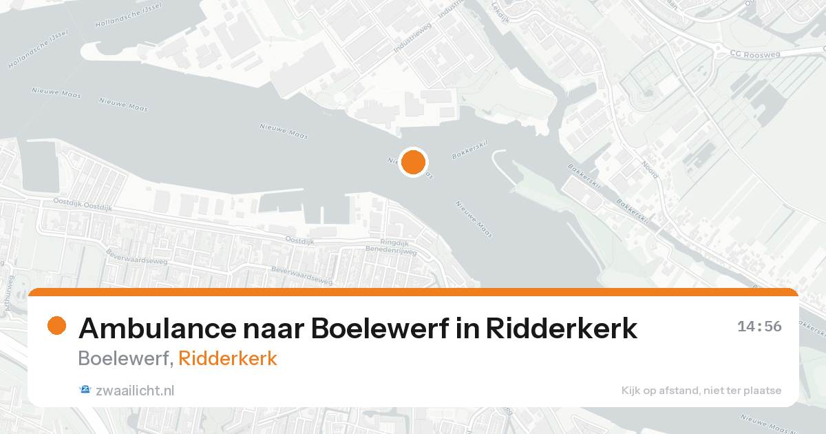 Ambulance naar Boelewerf in Ridderkerk — 17 aug 2026