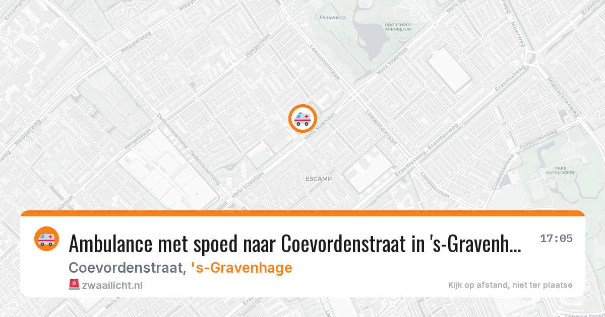 Ambulance met spoed naar Coevordenstraat in 's-Gravenhage — 25 mrt 2026