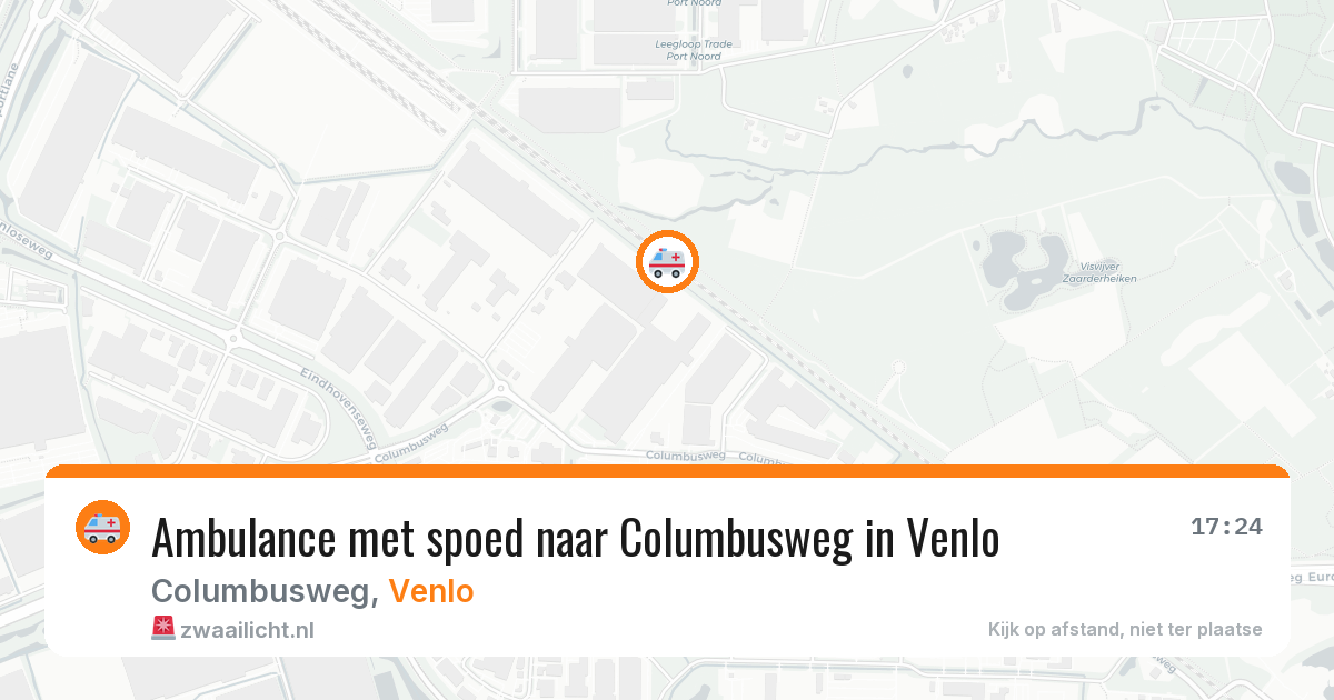 Ambulance met spoed naar Columbusweg in Venlo — 14 feb 2026