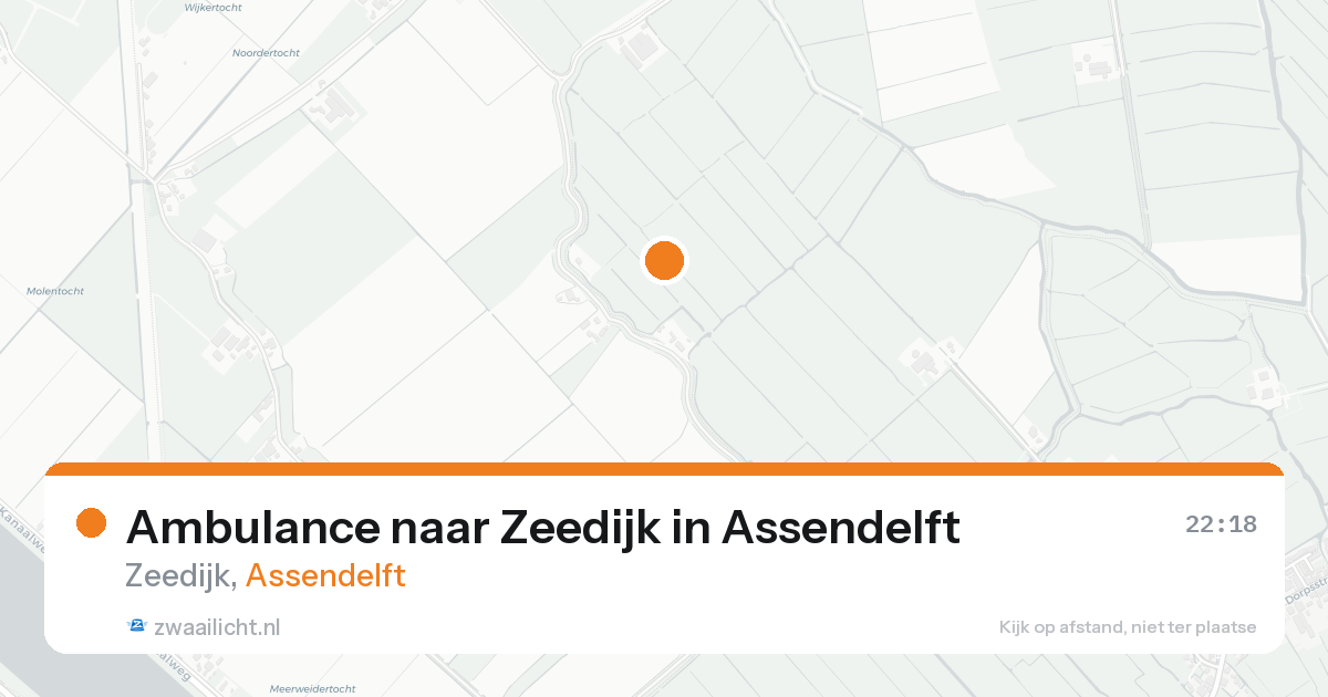 Ambulance naar Zeedijk in Assendelft — 20 aug 2026