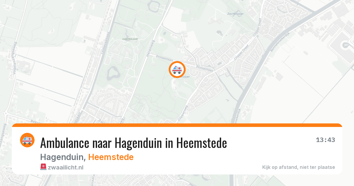 Ambulance naar Hagenduin in Heemstede — 2 aug 2026