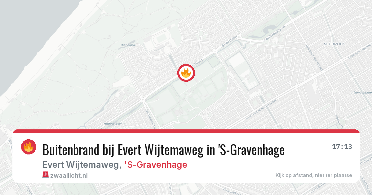 Buitenbrand bij Evert Wijtemaweg in 'S-Gravenhage — 4 jul 2026