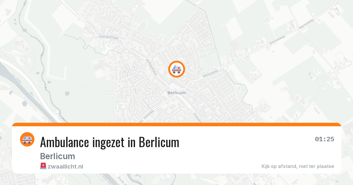 Ambulance ingezet in Berlicum — 31 jul 2026