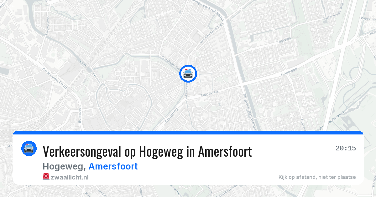 Verkeersongeval op Hogeweg in Amersfoort — 23 mrt 2026