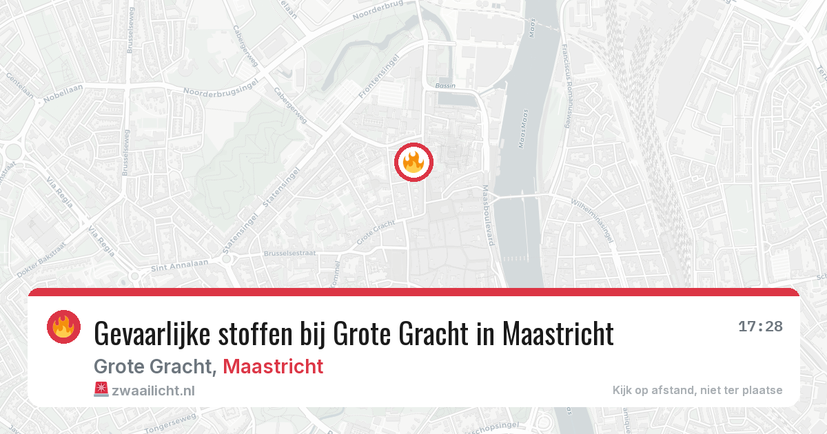 Gevaarlijke stoffen bij Grote Gracht in Maastricht — 9 apr 2026