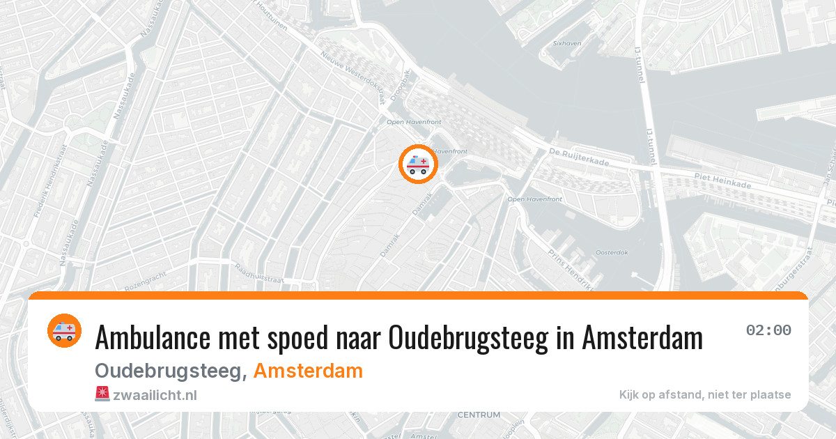 Ambulance met spoed naar Oudebrugsteeg in Amsterdam — 4 apr 2026