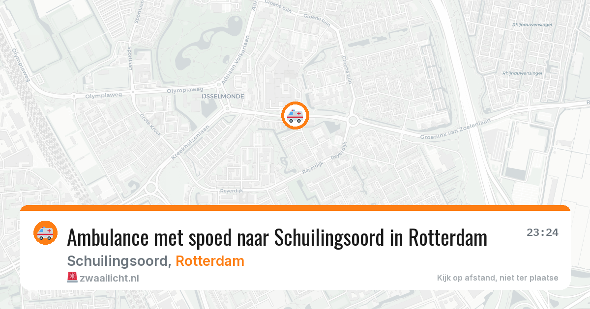 Ambulance met spoed naar Schuilingsoord in Rotterdam — 14 jun 2026