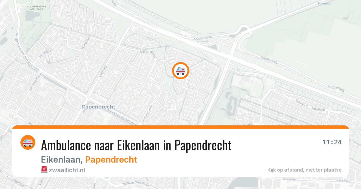 Ambulance naar Eikenlaan in Papendrecht — 14 aug 2026