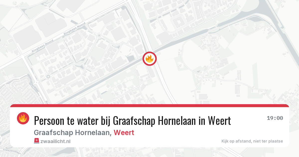 Persoon te water bij Graafschap Hornelaan in Weert — 23 mrt 2026