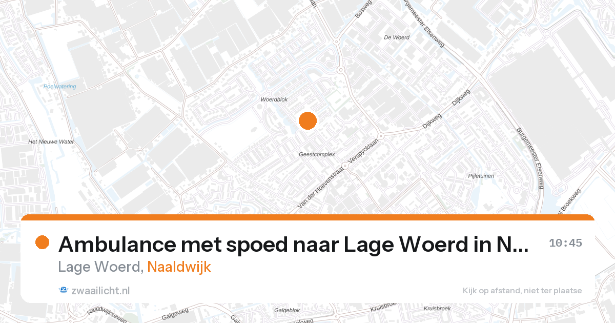 Ambulance met spoed naar Lage Woerd in Naaldwijk — 28 aug 2026