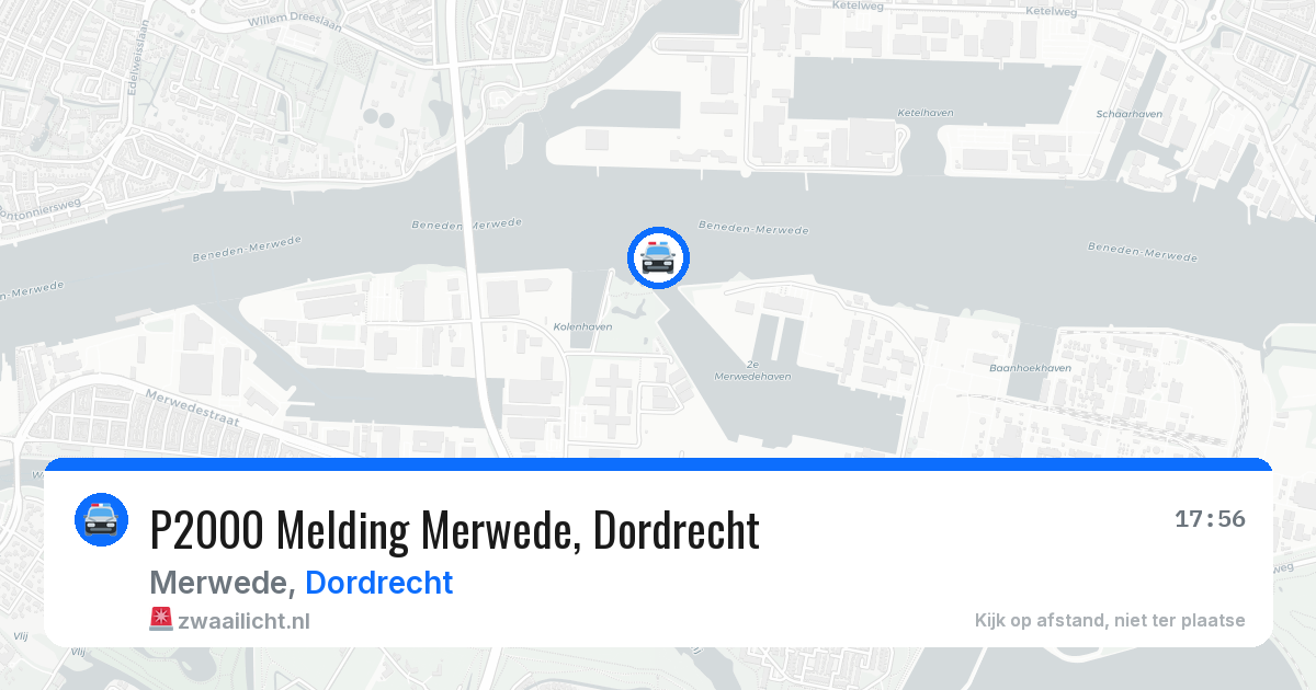 P2000 Melding Merwede, Dordrecht — 19 jun 2026