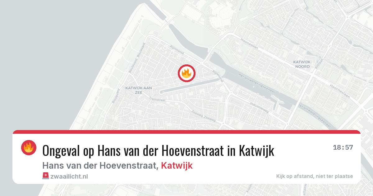Ongeval op Hans van der Hoevenstraat in Katwijk — 29 jul 2026